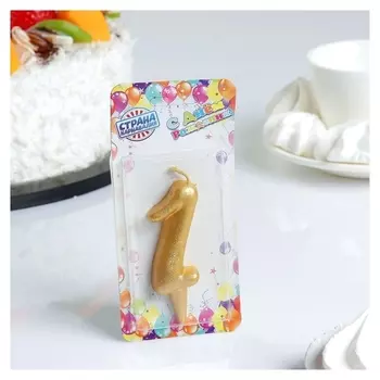 Свеча для торта большая цифра 1 Овал