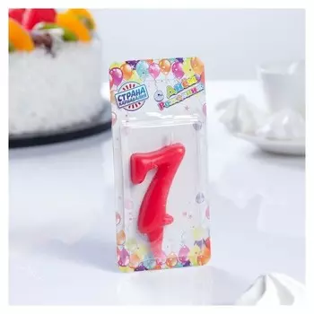 Свеча для торта Цифра 7 Овал