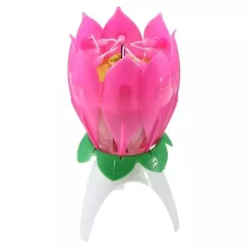 Свеча для торта музыкальная Тюльпан 12×5 см