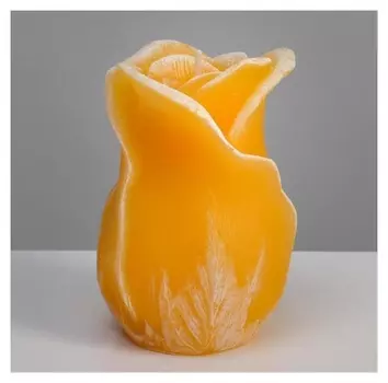 Свеча фигурная ароматическая "Роза", 8х12,5 см, солнечный желтый