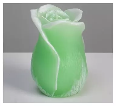 Свеча фигурная ароматическая "Роза", 8х12,5 см, зеленый