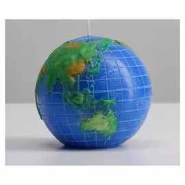 Свеча фигурная "Глобус", 10 см, синий