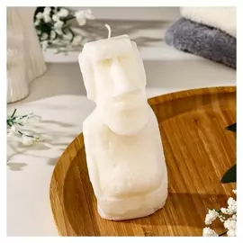 Свеча фигурная "Идол моаи", 12,5 см, белая