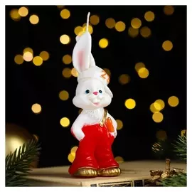 Свеча фигурная «Кролик в штанишках», 12х4,5 см, 46 г