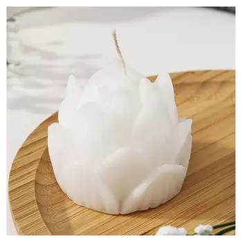 Свеча фигурная "Лотос", 6х4,5 см, белый