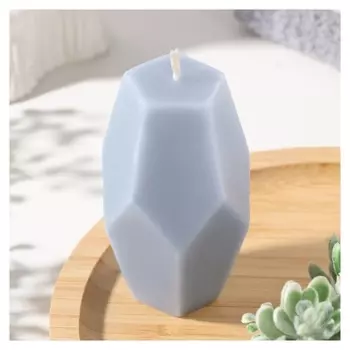 Свеча фигурная "Многогранник", 5х9 см, серый, 5 ч