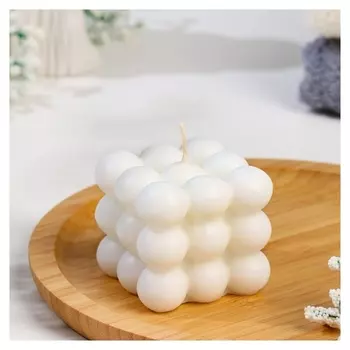 Свеча фигурная "Облако", 6х6 см, белая