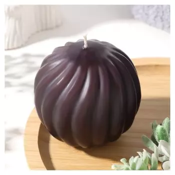 Свеча фигурная "Шар", 7х7 см, черный, 5 ч