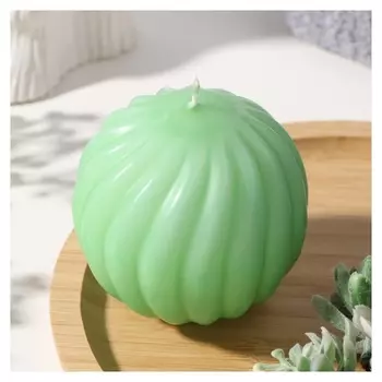 Свеча фигурная "Шар", 7х7 см, зеленый, 5 ч