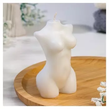 Свеча фигурная "Силуэт женщины", 10х5 см, белая