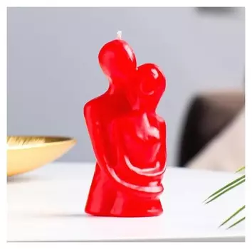 Свеча фигурная "Влюбленные", 12 см, красная