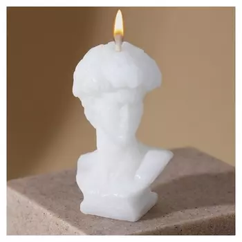 Свеча формовая «Давид», белый, высота 6,5 см