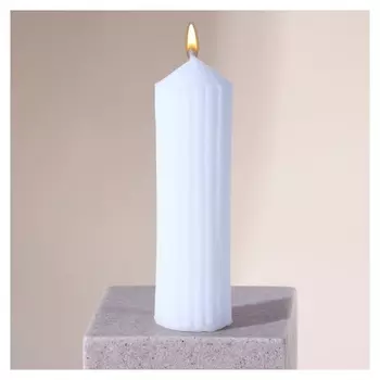 Свеча интерьерная «Эстетика», белая, 9,5 х 3 см