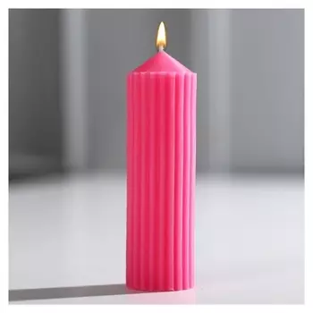 Свеча интерьерная «Эстетика», розовая, 9,5 х 3 см