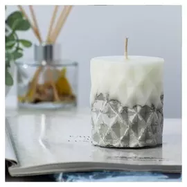 Свеча интерьерная на бетоне "Геометрия", 6,7х7,5 см