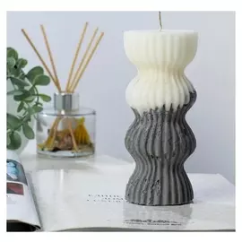 Свеча интерьерная на бетоне "Ниагара", 7,5х16 см