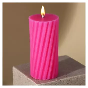 Свеча интерьерная «Витая», розовая