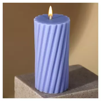 Свеча интерьерная «Витая», сиреневая