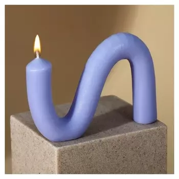 Свеча интерьерная «Волна», сиреневая