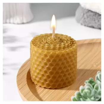 Свеча из вощины медовая, 4 см
