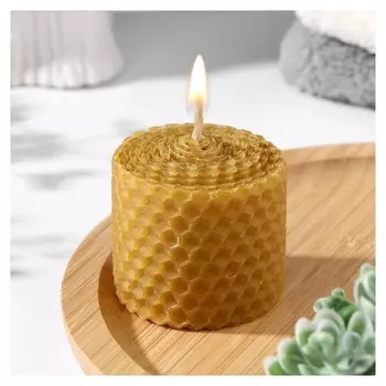 Свеча из вощины медовая, 4 см