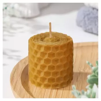 Свеча из вощины медовая, 4 см