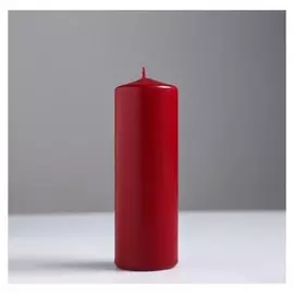 Свеча классическая, 5х15 см, бордо лакированная
