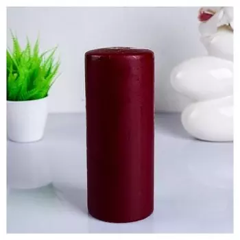 Свеча классическая 8х20 см Бордовая