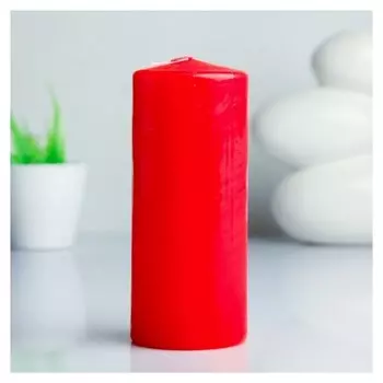 Свеча классическая красная 7х17 см
