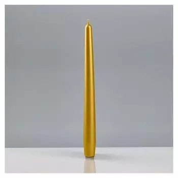 Свеча "Лакированная античная №40", 2,2×23 см, золотая металлик