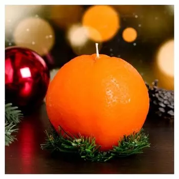 Свеча новогодняя Апельсин крупный