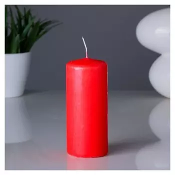Свеча пеньковая 11,5х5 см Красная