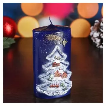Свеча пеньковая "Рождественский вечер", 6×8×15 см