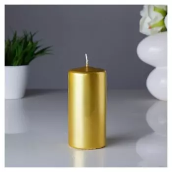 Свеча пенек Золотая 60x125 см
