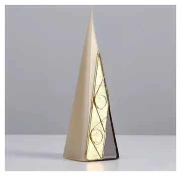 Свеча пирамида "Нуар", 6,5х6,5х23 см, карамель