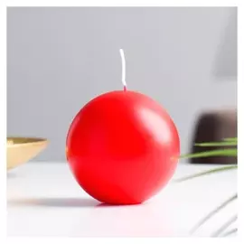 Свеча-шар, 7,5 см, красная