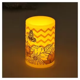 Свеча светодиодная восковая Цветы