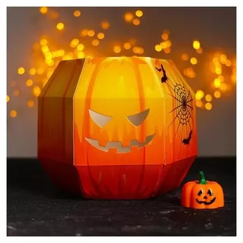 Свеча в картонной основе Тыковка