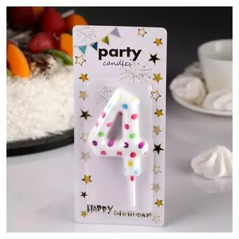 Свеча в торт на День Рождения Цифра 4