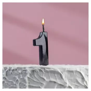 Свеча в торт на шпажке «‎грань», цифра "1", 5 х 3.5 см