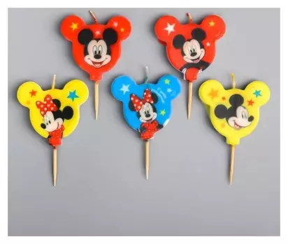 Свеча в торт набор, микки маус и его друзья