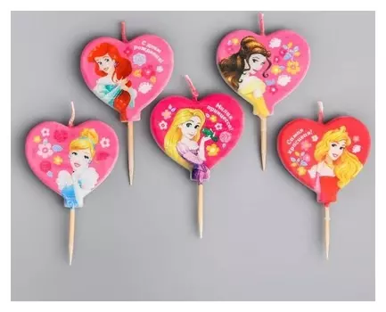 Свеча в торт набор, принцессы