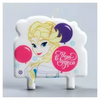 Свеча в торт Верь в чудеса 8×8 см