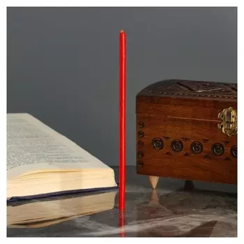 Свечи ритуальные восковые, 18 см, 5 штук, красные