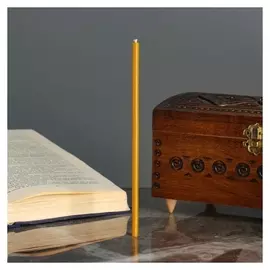 Свечи ритуальные восковые, 18 см, 5 штук, желтые