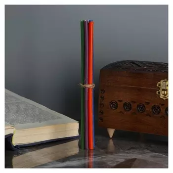 Свечи ритуальные восковые "7 чакр", 18 см, 7 штук