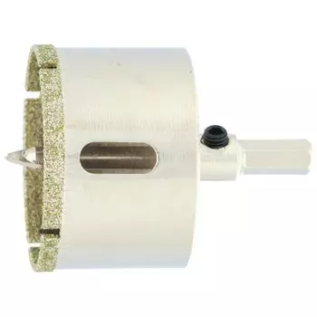 Сверло по керамической плитке и стеклу, 45 х 55 мм, шестигранный хвостовик, с центрующим сверлом