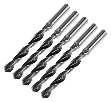 Сверло по металлу, D=12 мм, цилиндрический хвостовик, 5 шт., гост 10902