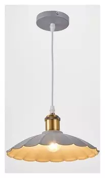 Светильник 2034849/1 E27 40вт серый-медь 25х25х10 см