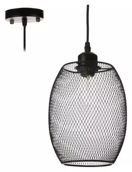 Светильник "Бочонок" 1х40вт E27 черный 18х18х120 см.